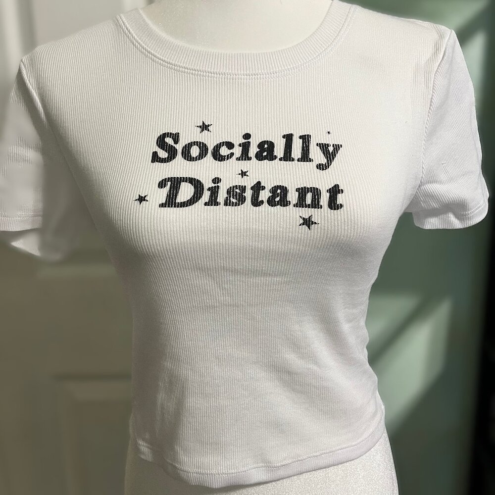 NWT "Socially Distant" Baby Tee